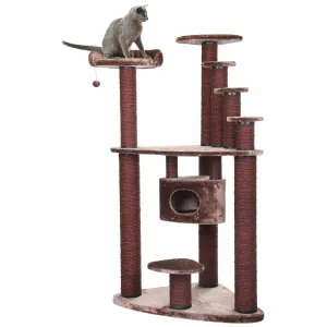 SCRATCHING TREE COMFORT PLUS ROCKY MOUNTAIN 116x76x203CM brown (A,B,C) Pets Qatar