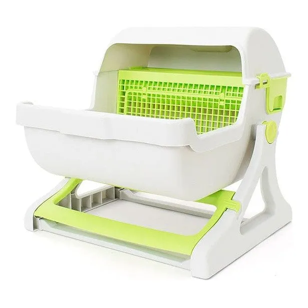 Semi-Automatic Cat Litter Box-50X43X33cm Pets Qatar