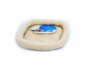 SHEEPSKIN OVAL BASKET 61x50cm brown Pets Qatar