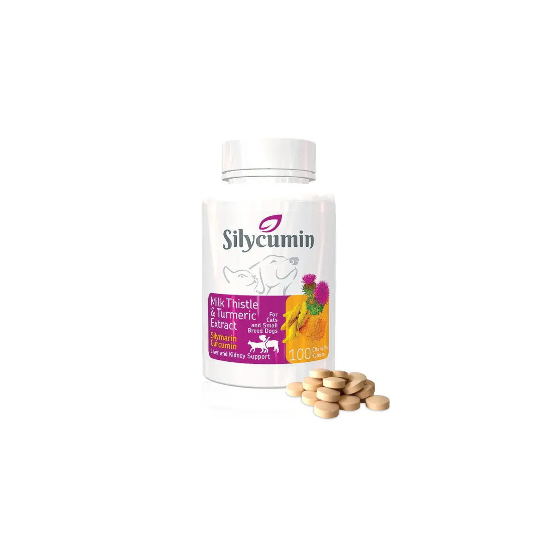 Silycumin for Cats & Small Breed Dogs (Liver & Kidney Support) 100 Tabs Pets Qatar