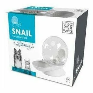 Snail-Shaped Water Dispenser Grey 30*23.8Cm 680G Grey Pets Qatar
