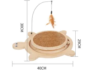 Solid Wood Pine Board   Sisal   Steel Wire   Feather   Cat Grass Ball-T Pets Qatar
