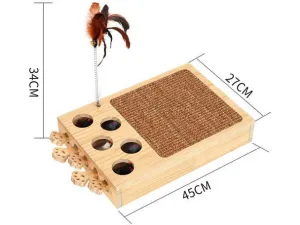 Solid Wood Pine Board   Sisal   Steel Wire   Feather   Cat Grass Ball-Y Pets Qatar