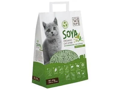 SOYA Organic Cat Litter Green Tea Scented 10 L - 100% Biodegradable Pets Qatar