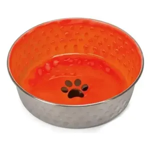 Steel bowl w/rubber and fin. ceramic edge 1.2L Pets Qatar
