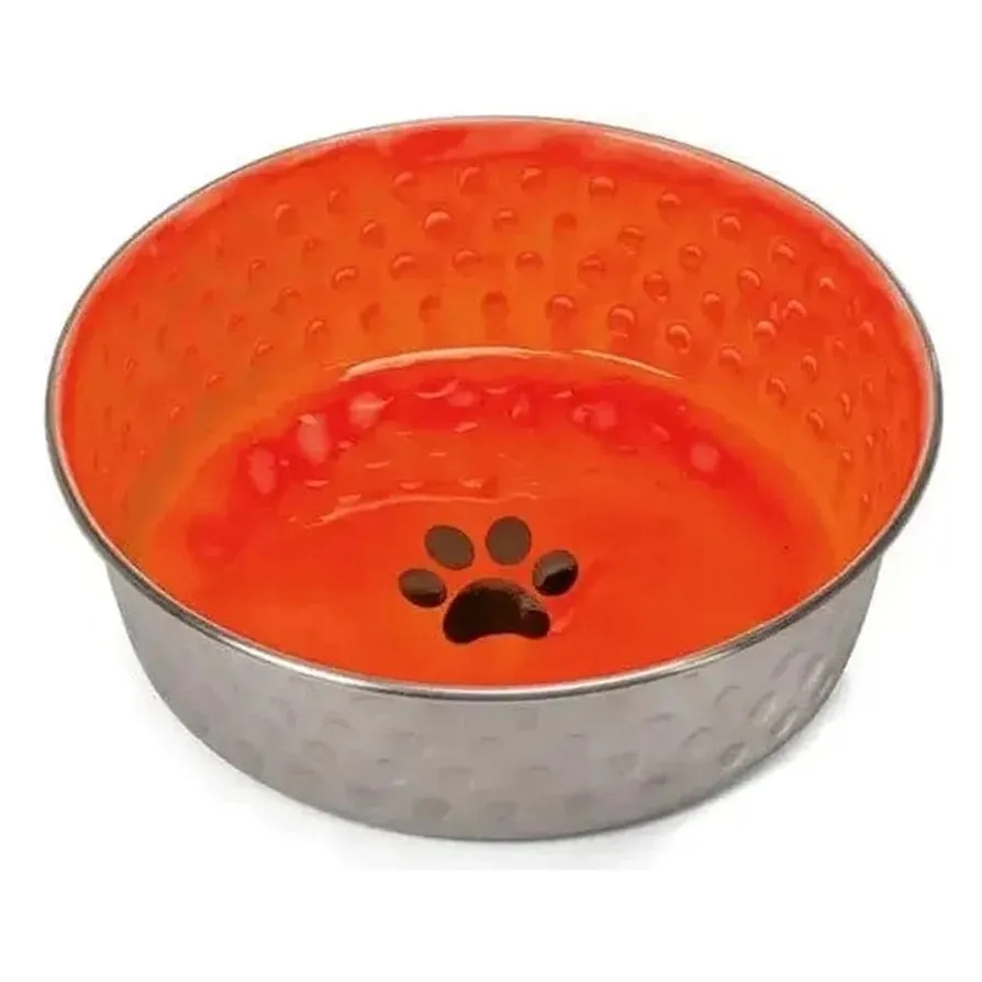Steel bowl w/rubber and fin. ceramic edge 1.2L Pets Qatar