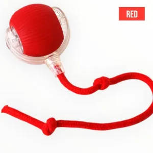 Talking Dog Club Automatic Rotating Interactive LED Ball for Cats, Kittens and Puppies (Red)