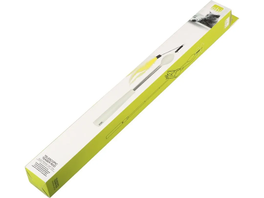 Telescopic teaser rod 75x2x2cm white Pets Qatar