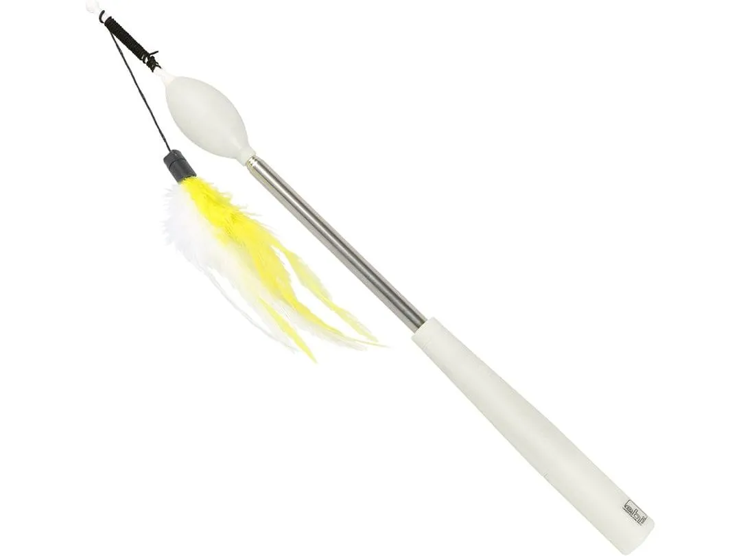 Telescopic teaser rod 75x2x2cm white Pets Qatar