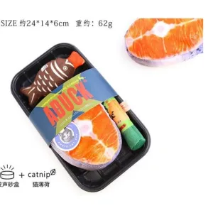 Thick cut salmon set as photo 24X14X6cm Pets Qatar