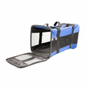 Travel Bag 47x25x27CM - max. 7kg blue/black Pets Qatar