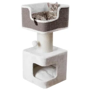 Trixie Ava Scratching Post for Cats (White/Grey)