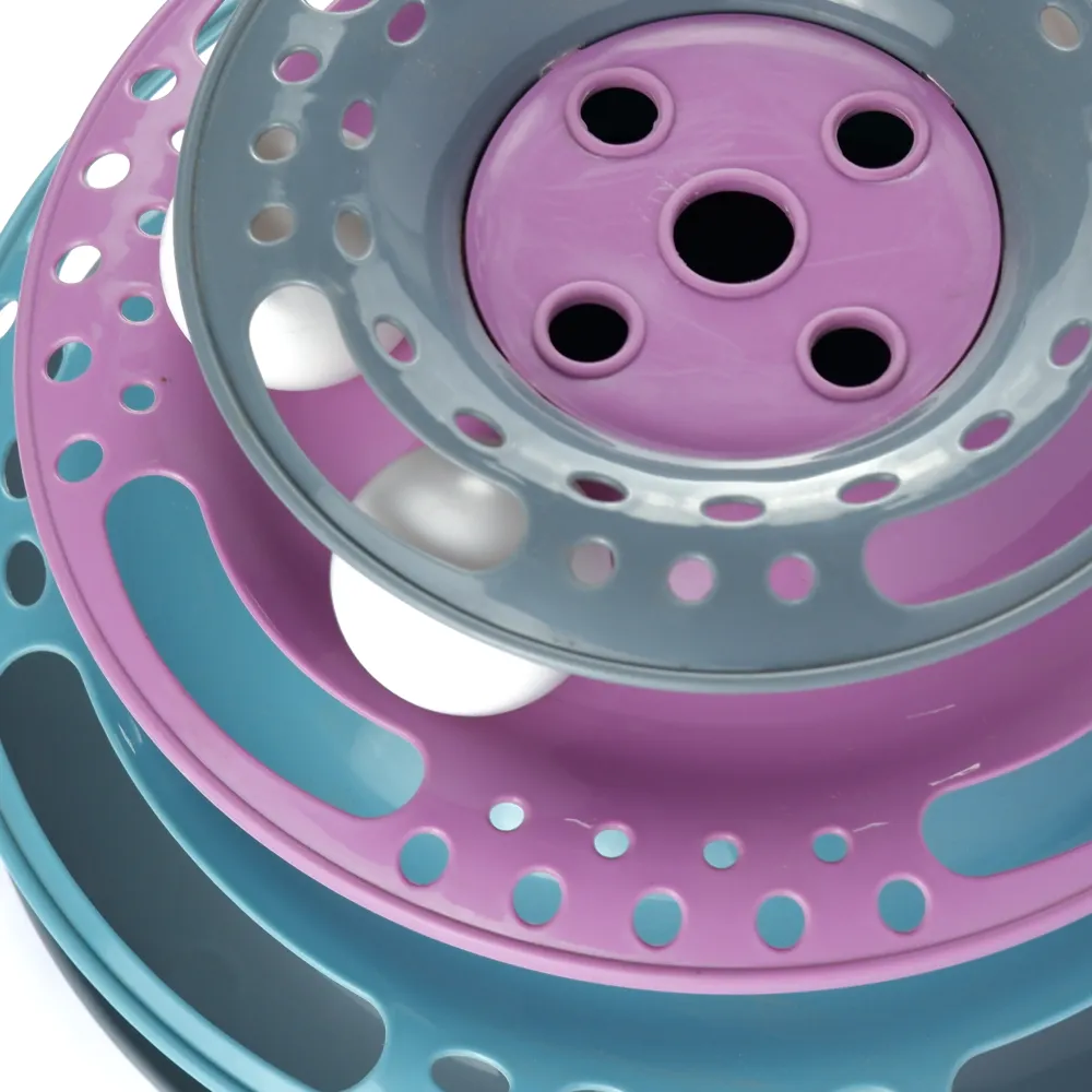 Trixie Circle Tower Catch the Balls Interactive Toy for Cats (Grey/Pink/Blue)