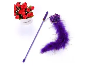Turkey fluff with rattling paper ball funny cat stick 30cm Pets Qatar