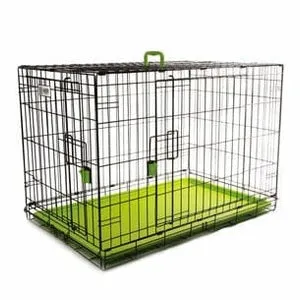 VOYAGER WIRE CRATE - 2 DOORS L,  GREEN Pets Qatar