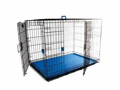 VOYAGER Wire Crate - 2 doors XL, new patented lock Blue Pets Qatar