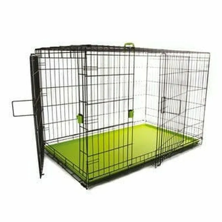 VOYAGER WIRE CRATE - 2 DOORS XXL, GREEN Pets Qatar