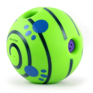 Wobble Wag Giggle Ball Interactive Toy for Dogs | For Medium Chewers (Green)