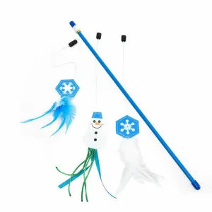 Xmas Playing rod with 2 toys 46,5x19cm blue Pets Qatar